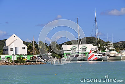 Falmouth Harbour Marina Antigua Barbuda Stock Photo
