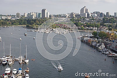 False Creek, an inlet in the heart of Vancouver Editorial Stock Photo