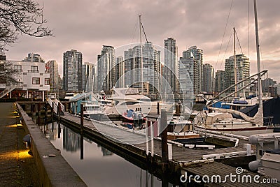 Morning Light, False Creek, Vancouver Editorial Stock Photo