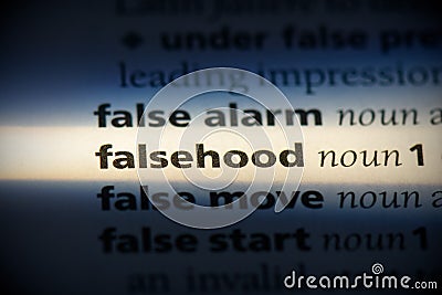 Falsehood Stock Photo