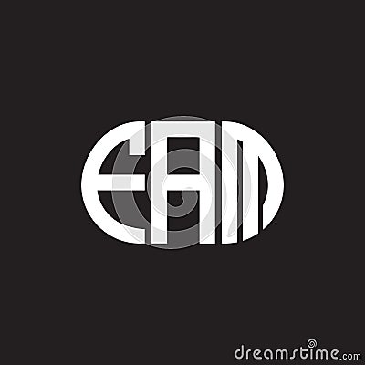 FAM letter logo design on black background. FAM creative initials letter logo concept. FAM letter design Vector Illustration