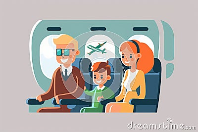 Families who spend time traveling together. Ai generated Stock Photo