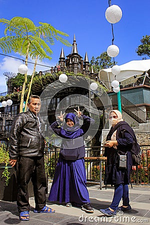 Familly vacation in the dago bakery punclut bandung, indonesia. Editorial Stock Photo