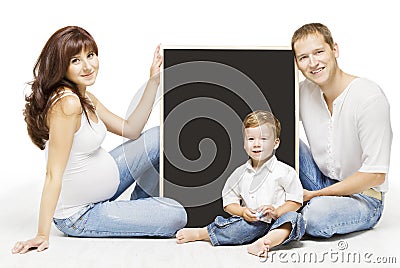 Family Advertising Blank Copyspace Board, Parents Education Stock Photo