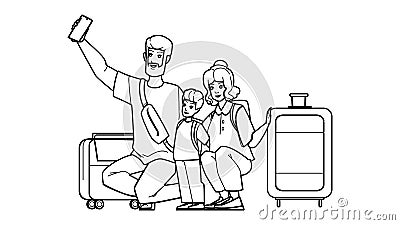 family airport vector Stock Photo