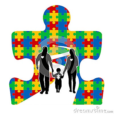 Autism Puzzle Piece/ Eps Vector Illustration