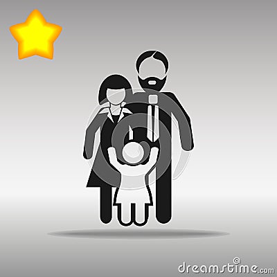 Family black Icon button logo symbol concept Vector Illustration