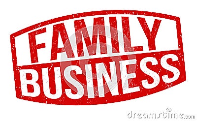 Family business sign or stamp Vector Illustration