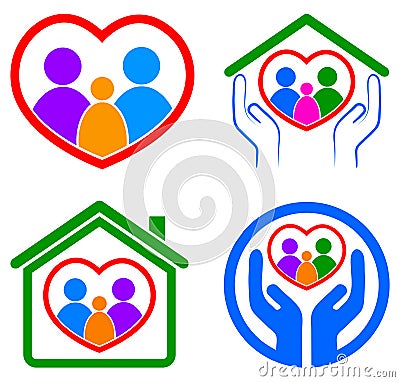 Family care logo Vector Illustration