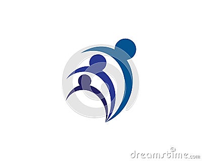 Family care Logo template Vector Illustration