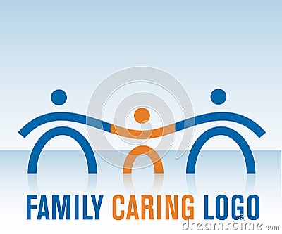 Family Caring Logo Vector Illustration