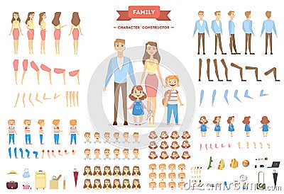 Family characters set. Vector Illustration