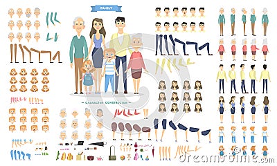 Family characters set. Vector Illustration