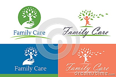 Family child care Vector Illustration