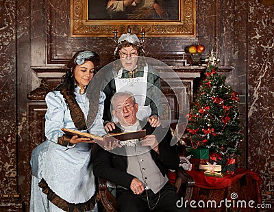 Family christmas Stock Photo