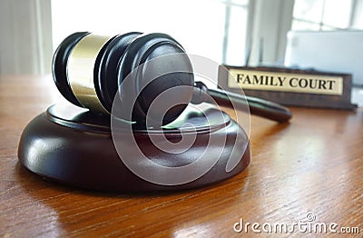 Family Court gavel Stock Photo