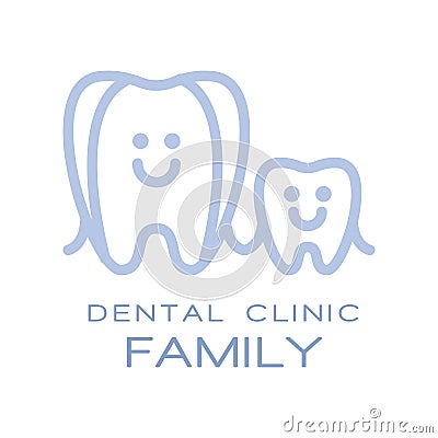 Family dental clinic logo symbol, vector Illustration Vector Illustration