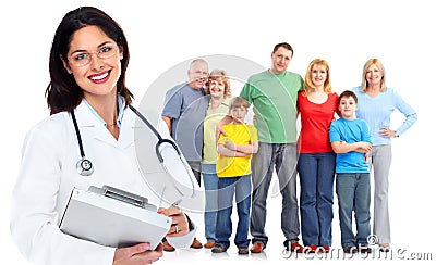 Family doctor woman. Health care. Stock Photo