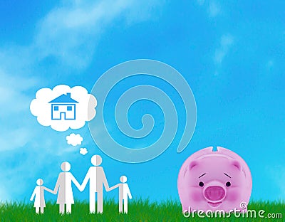 Family Dream Concept Stock Photo