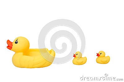 Family duck toy Stock Photo