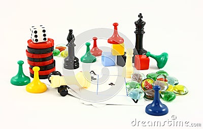 Family Entertainment Game Night Stock Photo