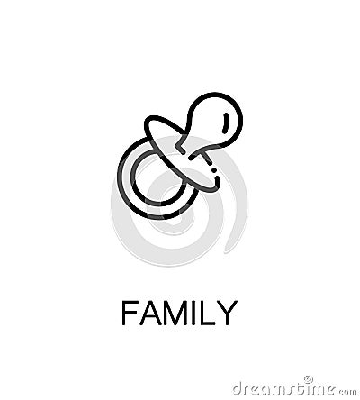 Family flat icon Vector Illustration