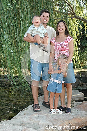 Family of four Stock Photo