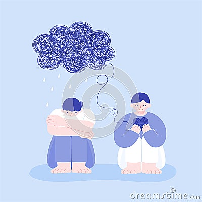 Family and friend support Vector Illustration