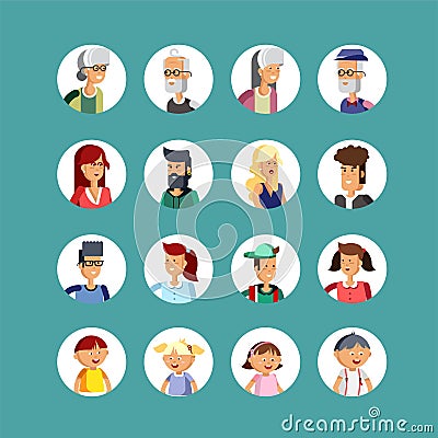 Family generation, illustratuion people . Vector Illustration