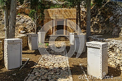 Family grave of Yehoshua and Olga Hankin Editorial Stock Photo