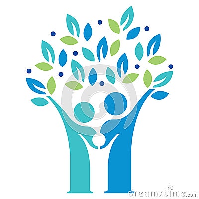 Family Growing Tree Vector Illustration