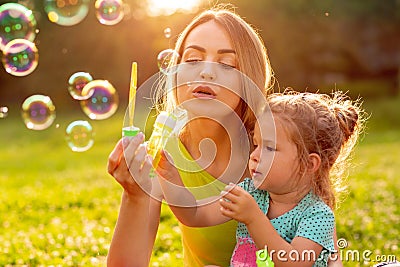 Family, happiness, childhood and people concept - Female child b Stock Photo