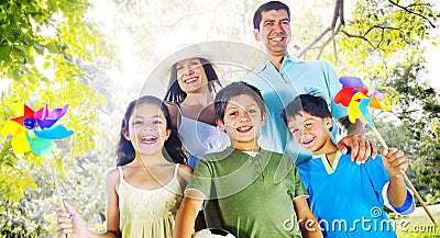 Family Happiness Parents Holiday Vacation Activity Concept Stock Photo