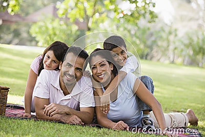 Family having picnic Stock Photo