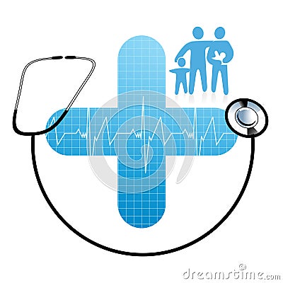 Family health care Vector Illustration