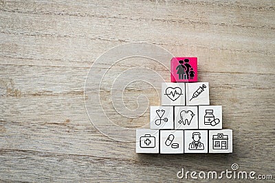 Family health insurance concept Stock Photo