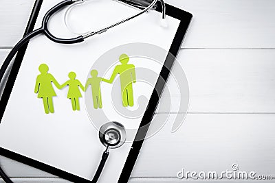 family health and life insurance concept Stock Photo