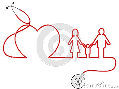 Family Healthcare Vector Illustration