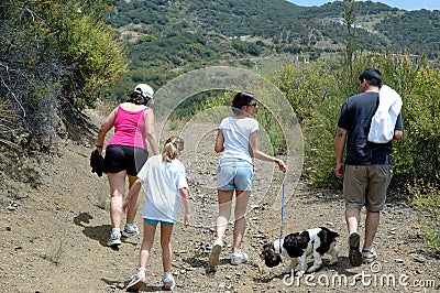 Family hiking 1 Stock Photo