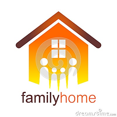 Family House Logotype Image Vector Stock Photo