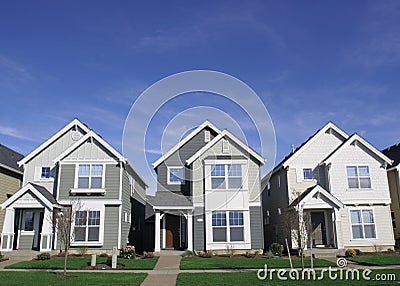 Family Houses Stock Photo