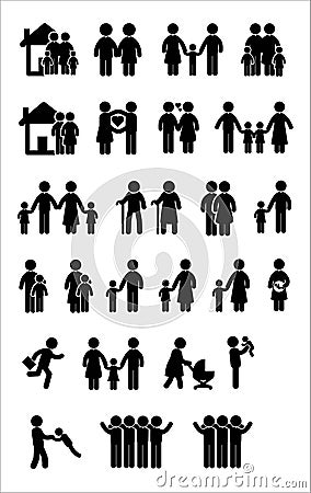 Family icon set Vector Illustration