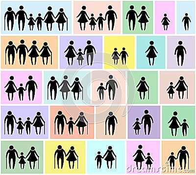 Family icon set Vector Illustration