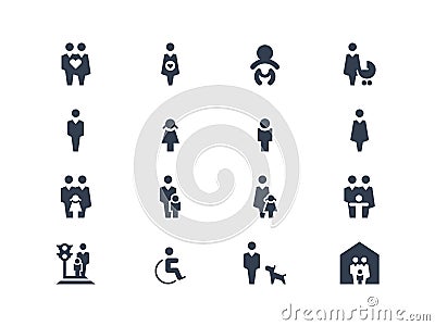 Family icons Vector Illustration