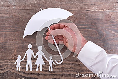 Family insurance concept Stock Photo