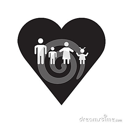 Family insurance icon. Trendy Family insurance logo concept on w Vector Illustration