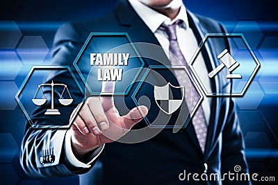 Family Law Legal Divorce Guardianship Business Internet Concept Stock Photo
