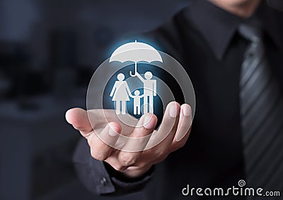 Family life insurance Stock Photo