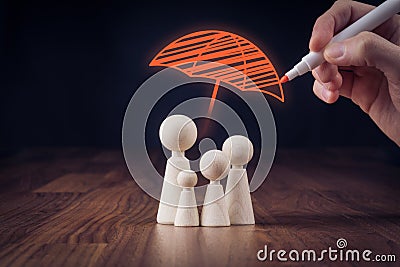 Family life insurance Stock Photo