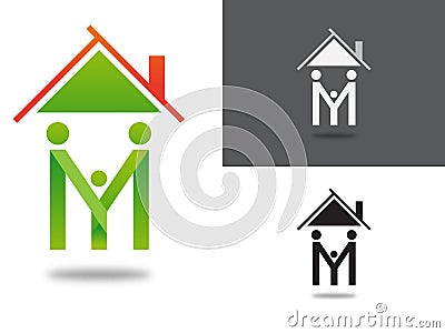 House Logo / family illustration Vector Illustration